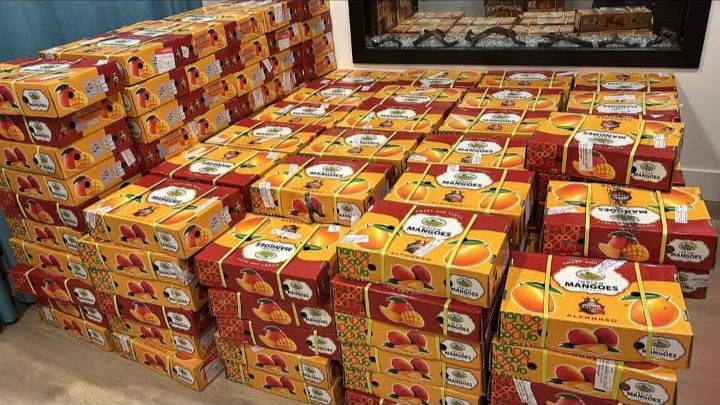 Fresh produce packed for export logistics